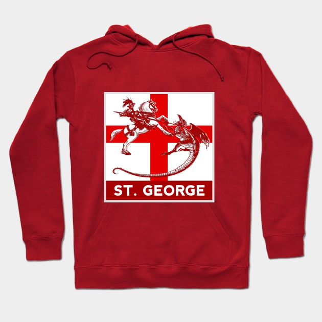 St. George Pop Art Hoodie by raiseastorm